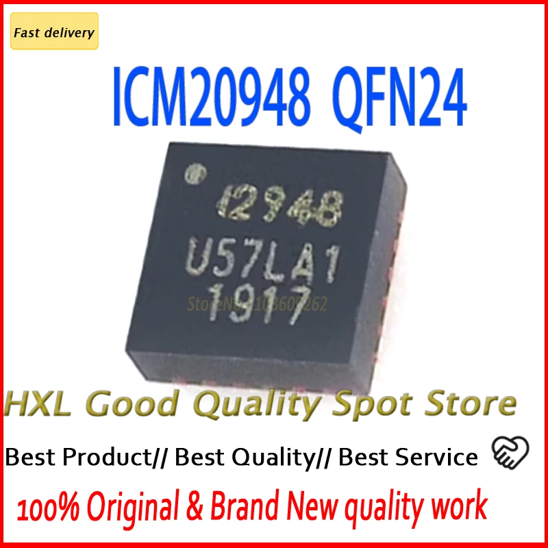 

Brand new original 5PCS ICM-20948 ICM20948 QFN24 silk screen I2948 chip IC