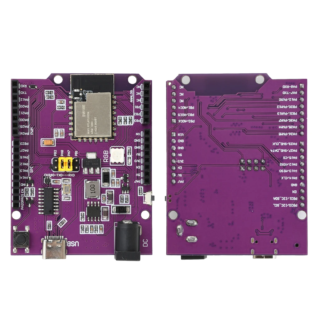 BW16 Development Board Dual-Band WiFi BT5.0 ARM Cortex-M4F/M0 MCU Multi-Interface High Reliability for IoT Embedded Systems