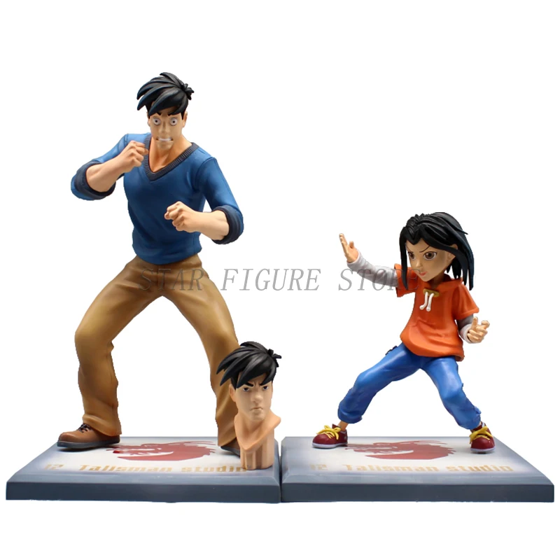 

20cm Jackie Chan Adventures Action Figure Jade Chan Shendu Figurine PVC Collection Statue Gk Anime Twelve Talismans Model Toys