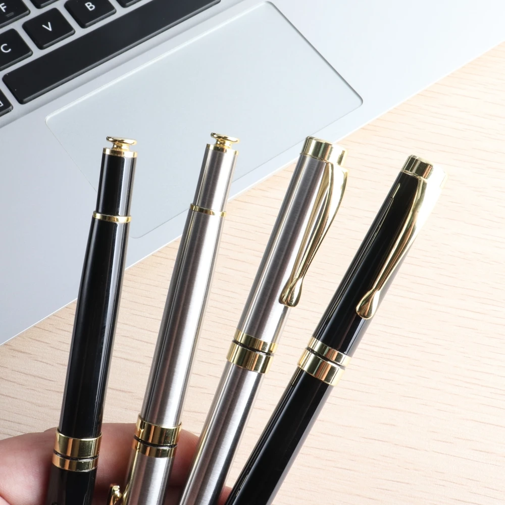 Luxury Brand Roller Ballpoint Pen Metal Office School Supplies Gold Rollerball High Quality Stationery  Roller Pens