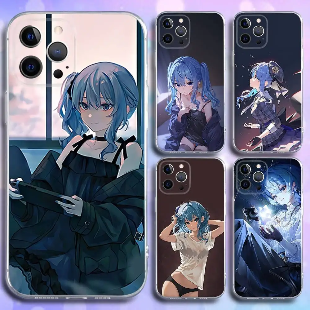 

Phone Case For iPhone 17,16,15,14,13,12,11 Pro,Max,Plus,X,XS,XR,SE4,E Mini H-Hoshimachi S-Suisei Transparent Soft Cover