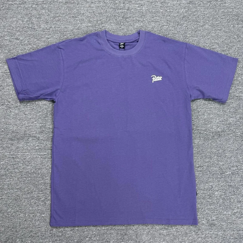 Street Trend Fashion Letter Print Patta Short-sleeved Simple Casual Versatile Pure Cotton Heavy Fabric PATTA Tops