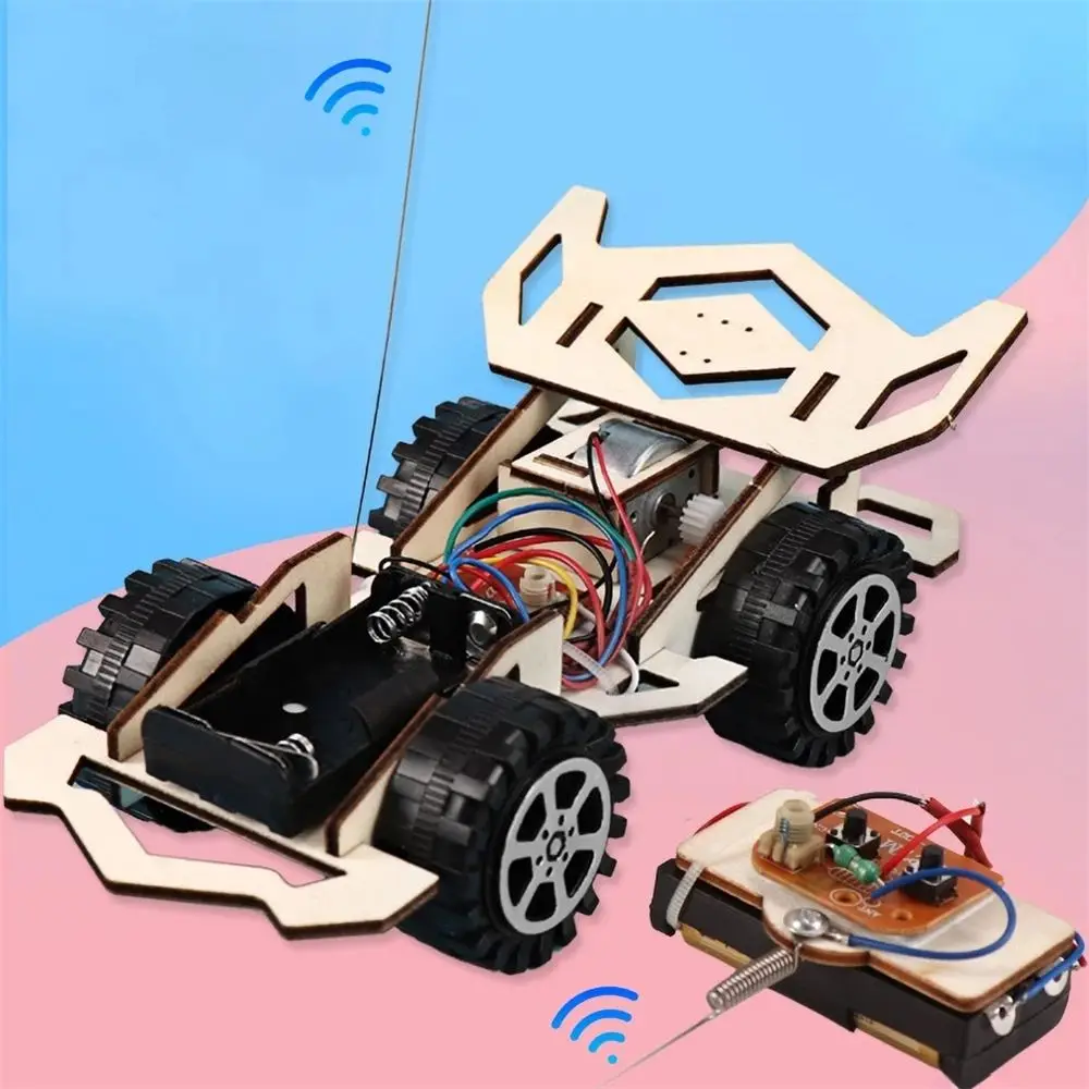 

Ability Develop Interest Remote Control Wood RC Toys Educational Toys Racing Car Model RC Racing Car 4-CH Car Assembling Model