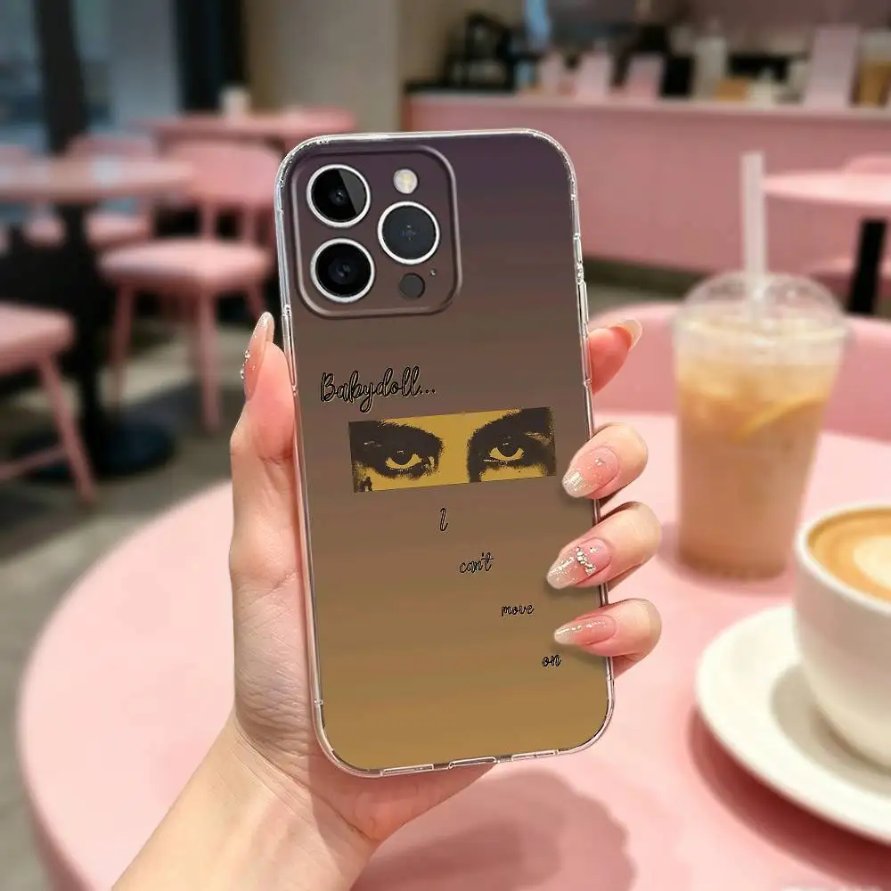 Funda para Teléfono D-Dominic Fike Babydoll para iPhone 17, 16, 15, 14, 13, 12, 11 Plus, Pro Max, Cubierta Transparente Suave