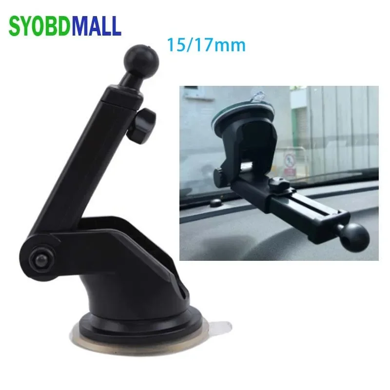 

Multi-function 17/15mm Ball Head Long Rod Silicone Suction Cup Car Phone Holder Retractable Navigation Mobilephone Holder Stand