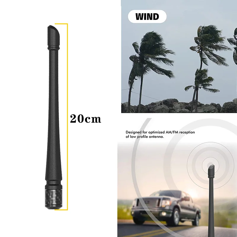 7 inch Rubber Antenna Replacement AM FM Radio Signal Aerial For Jeep 07-23 /Dodge Ram/ Ford Raptor / F150 2009-2022 Accessories