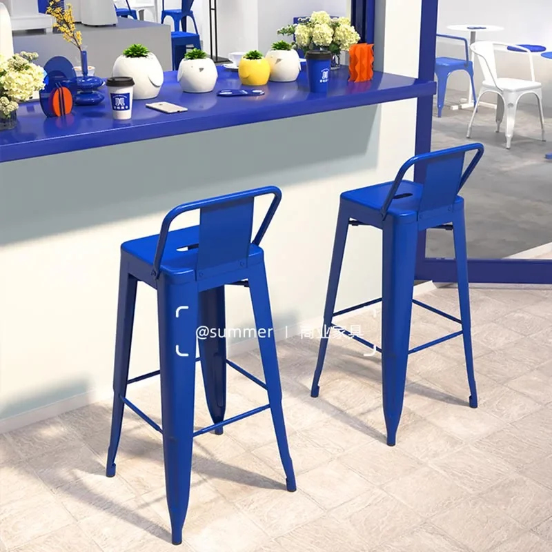 European Style Bar Stools Lounge Floor Trendy White Luxury Bar Stools Kitchen Home Bistro Sillas Para Barra Bar Furniture