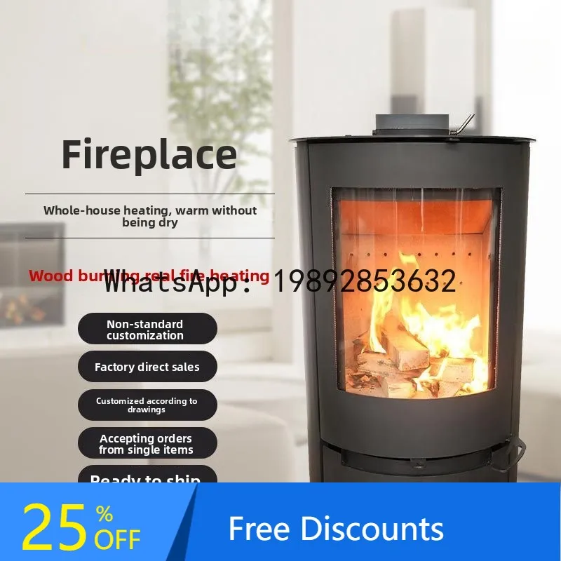 CZ  Wood-Burning Heating Fireplace Wood-Burning Secondary Combustion Heating for Guesthouses and Villas Living Room Heater