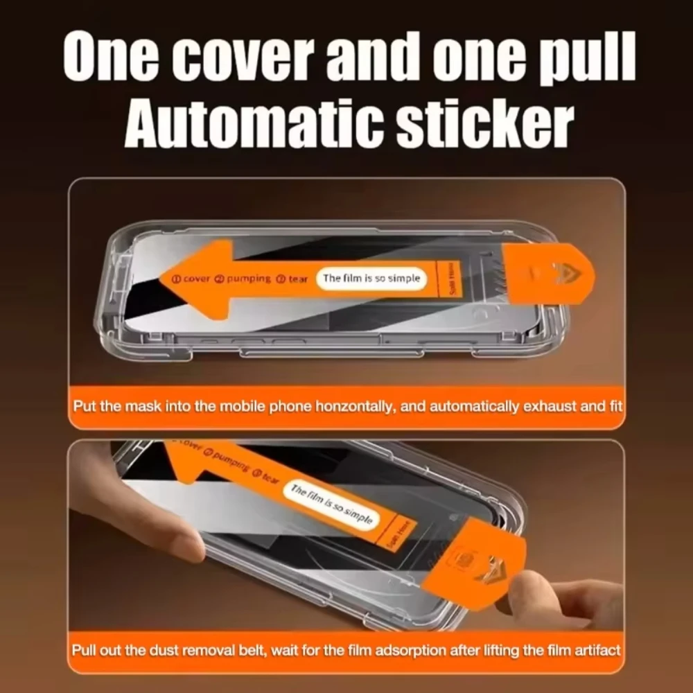 3 stuks één klik installatie van stofdichte high-definition schermbeschermerfilm voor iPhone 17 Air 17 16 15 14 13 12 11 Pro Max