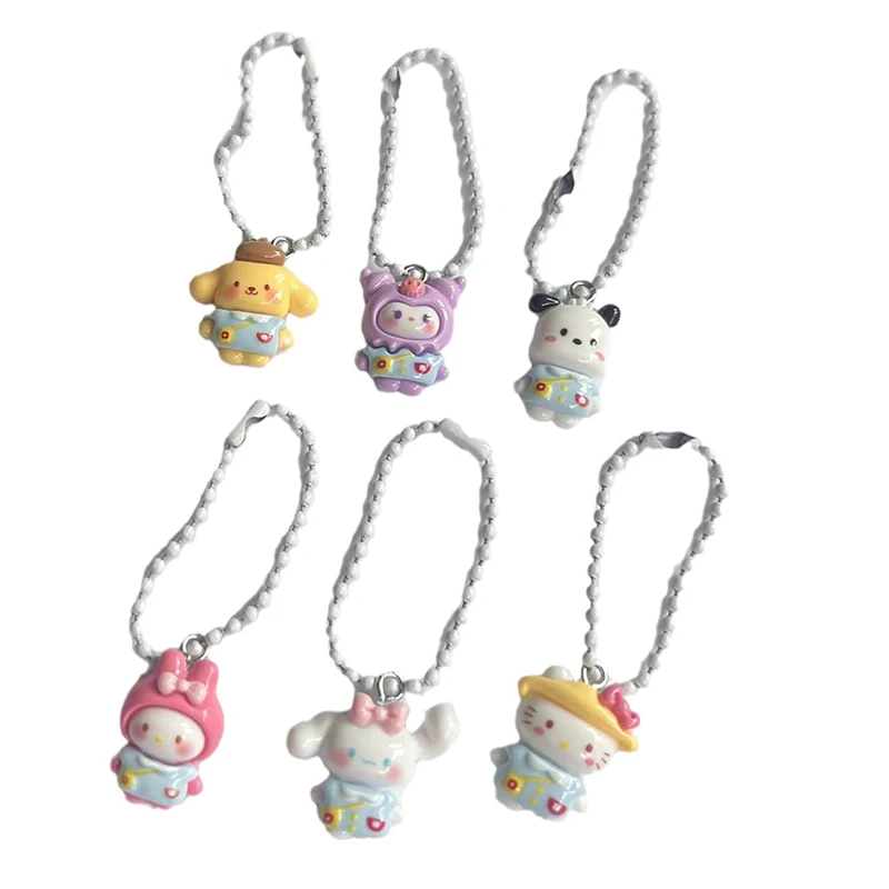 Kawaii Cartoon Cinnamoroll Keychain Cute Key Holder Backpack Pendant Decoration For Girls Festival Favor Gifts