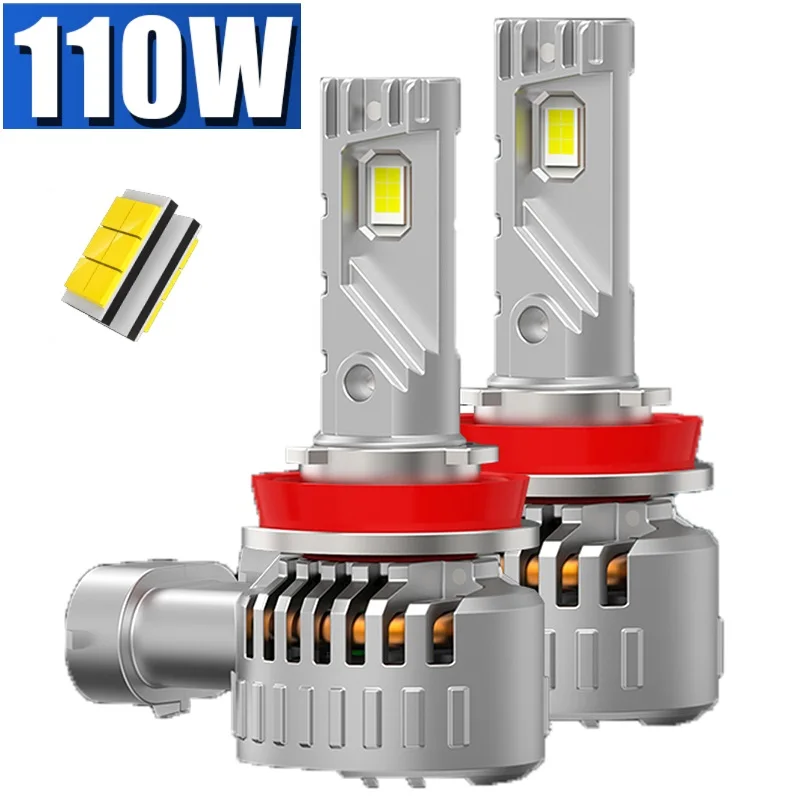 

Лампы для фар головного света, H7, H4, H11, H8, H9, 9005, HB3, 9006, HB4 9012, автомобильные фары 1:1, размер, копия, 110 Вт, 12 В, автомобильная лампа