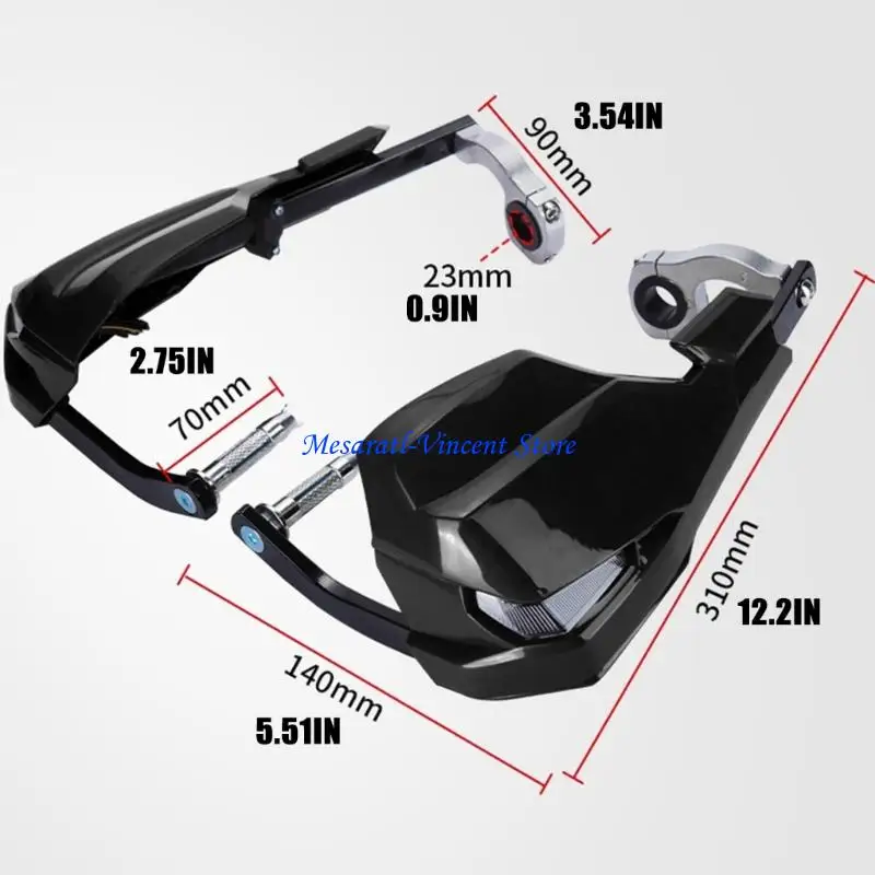 A70F Offroad-Motorrad-Handprotektoren mit LED-Beleuchtung, kratzfesten Oberflächen und einfachem Montagesystem für – Detail 6