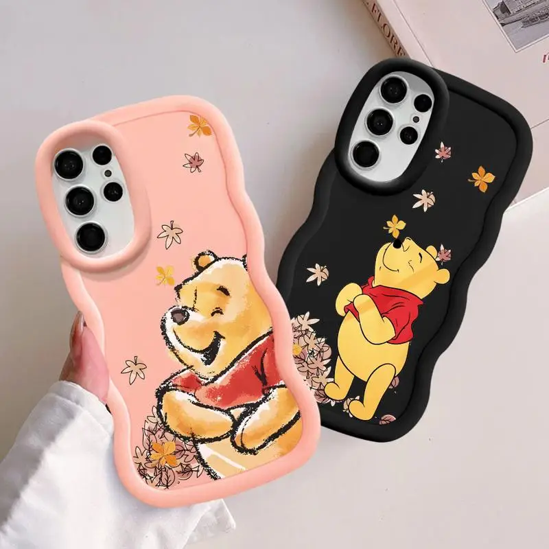 Disney Winnie The Pooh Phone Case for Samsung Galaxy  S21 S22 S23 FE S24 Ultra A22 A23 A24 A25 A32 A33 A53 A52 A54 Waves Shell