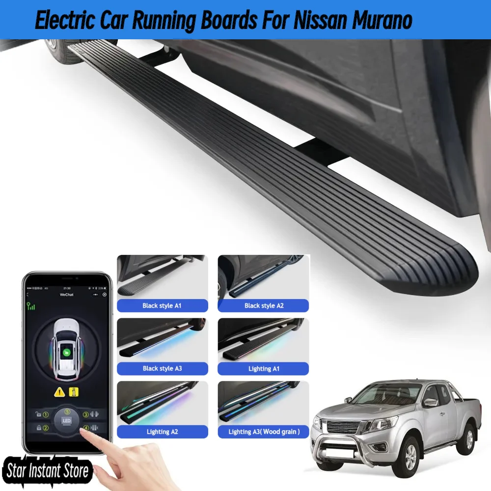 

Auto Retractable Running Boards for Nissan Murano, Electric Side Steps with LED Lights Anti-Slip Pedal