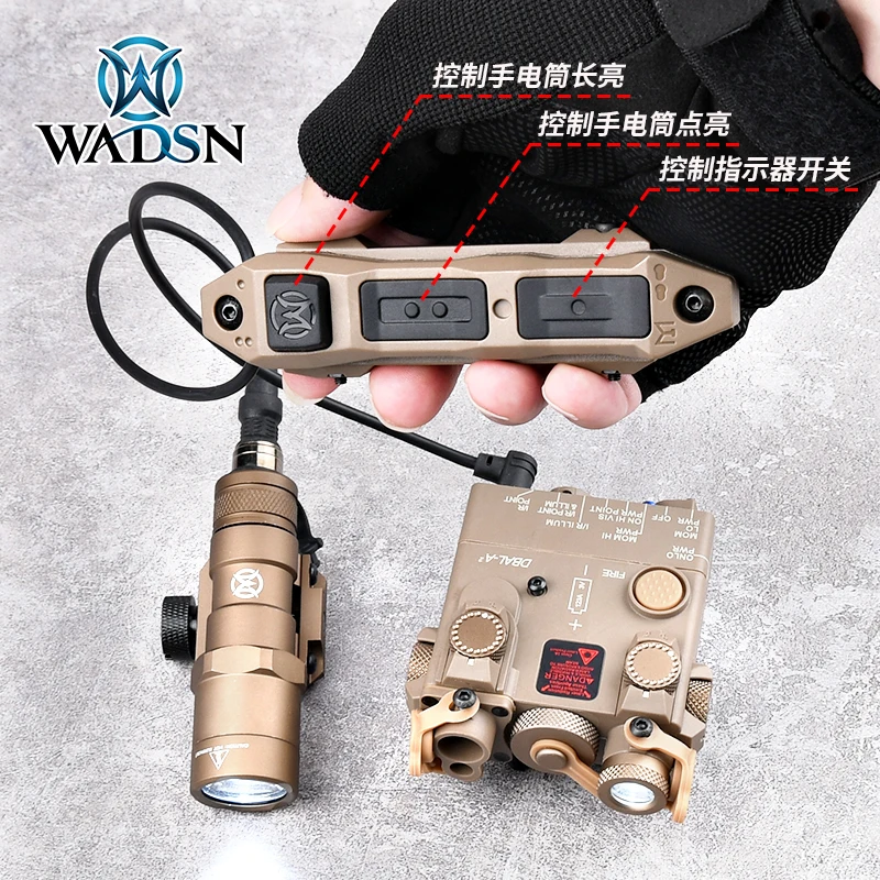 Tactical Augmented Pressure Remote Dual Function Switch For Mlok Keymod DBAL A2 PEQ 15 NGAL MAWL Flashlight Weapon Scout Light