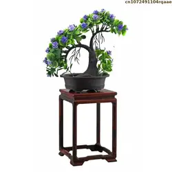 Ebony Stool Base Crafts Standing Flower Base Tea Set Pedestal Figurines Incense Vase Display Stand Bonsai Plant Decorative Shelf