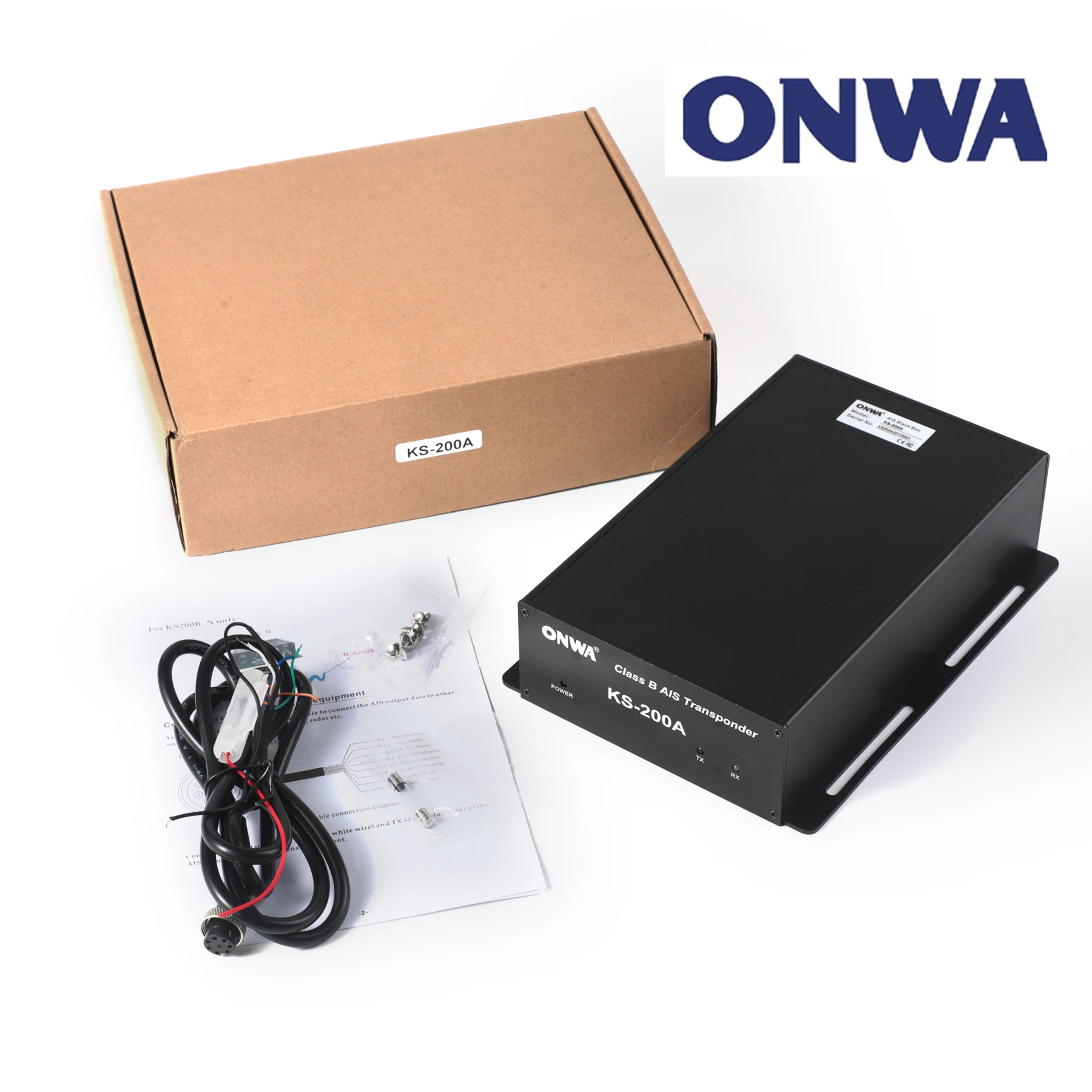 ONWA KS-200A Marine AIS receiver and AIS transmitter 5 watts Class B+ AIS Transponder with optional AIS SART Button