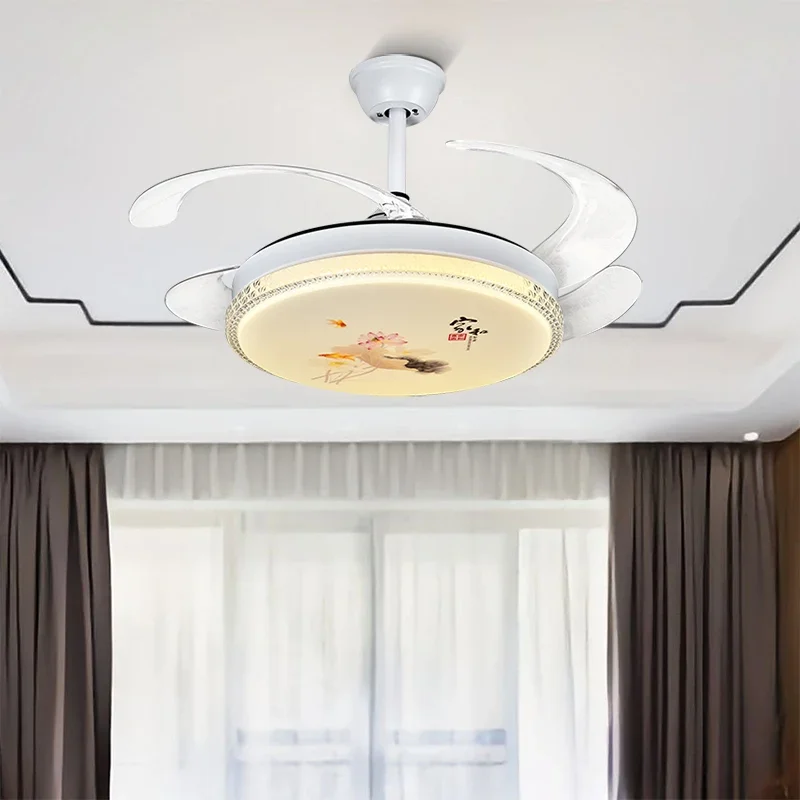 Fashion Design Decorative Dimmable Smart Home Electrical Bedroom Ac With Remote Control led Ceiling Fan Light