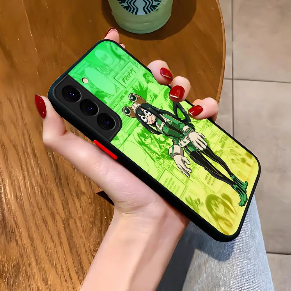 Froppy T-Tsuyu A-Asui Phone Case For Samsung S26 S25 S22 S24 S23 S21 FE Plus Ultra Skin Feel Bumper Case