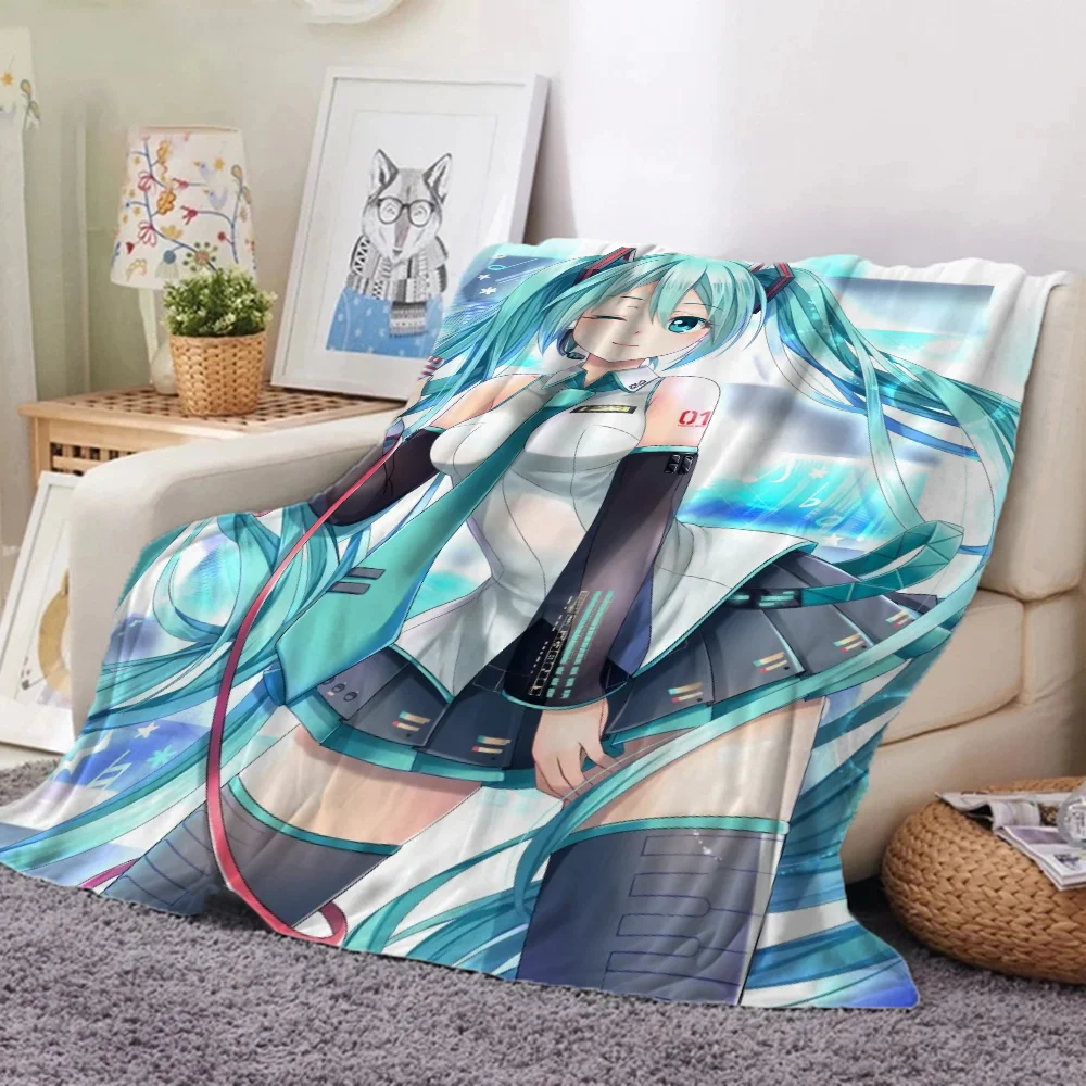 Hatsune M-Miku Fluffy Soft Blankets for Decorative Sofa Blanket Beach Towel Luxury Bedding Home Interior Knitted Plaid Bed Throw