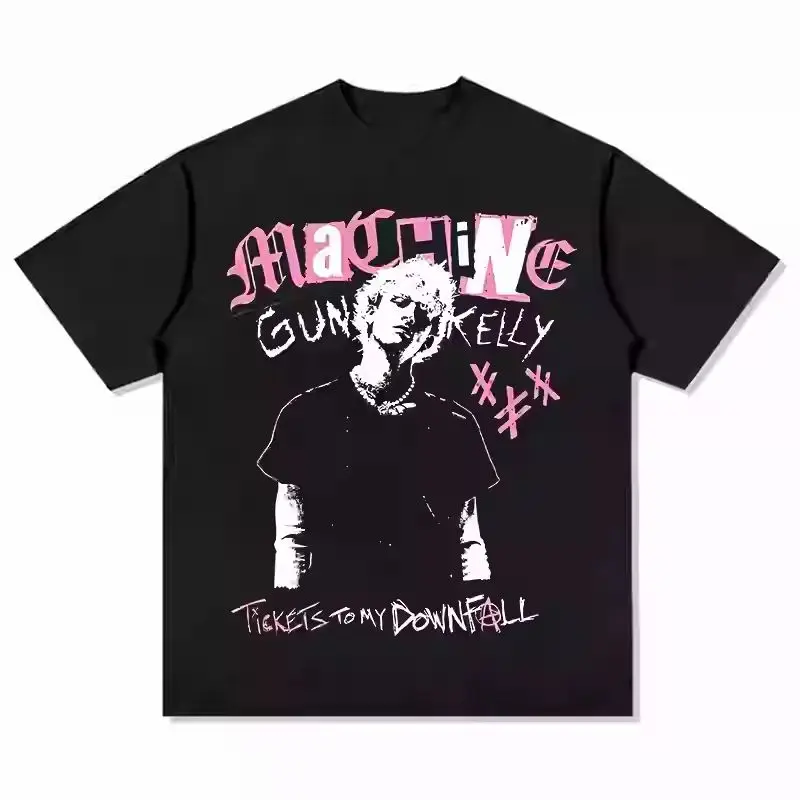 2026 جديد الأمريكية ريترو ستريت الهيب هوب طباعة تي شيرتات قصيرة الاكمام للجنسين قسط القطن عادية حجم كبير #1