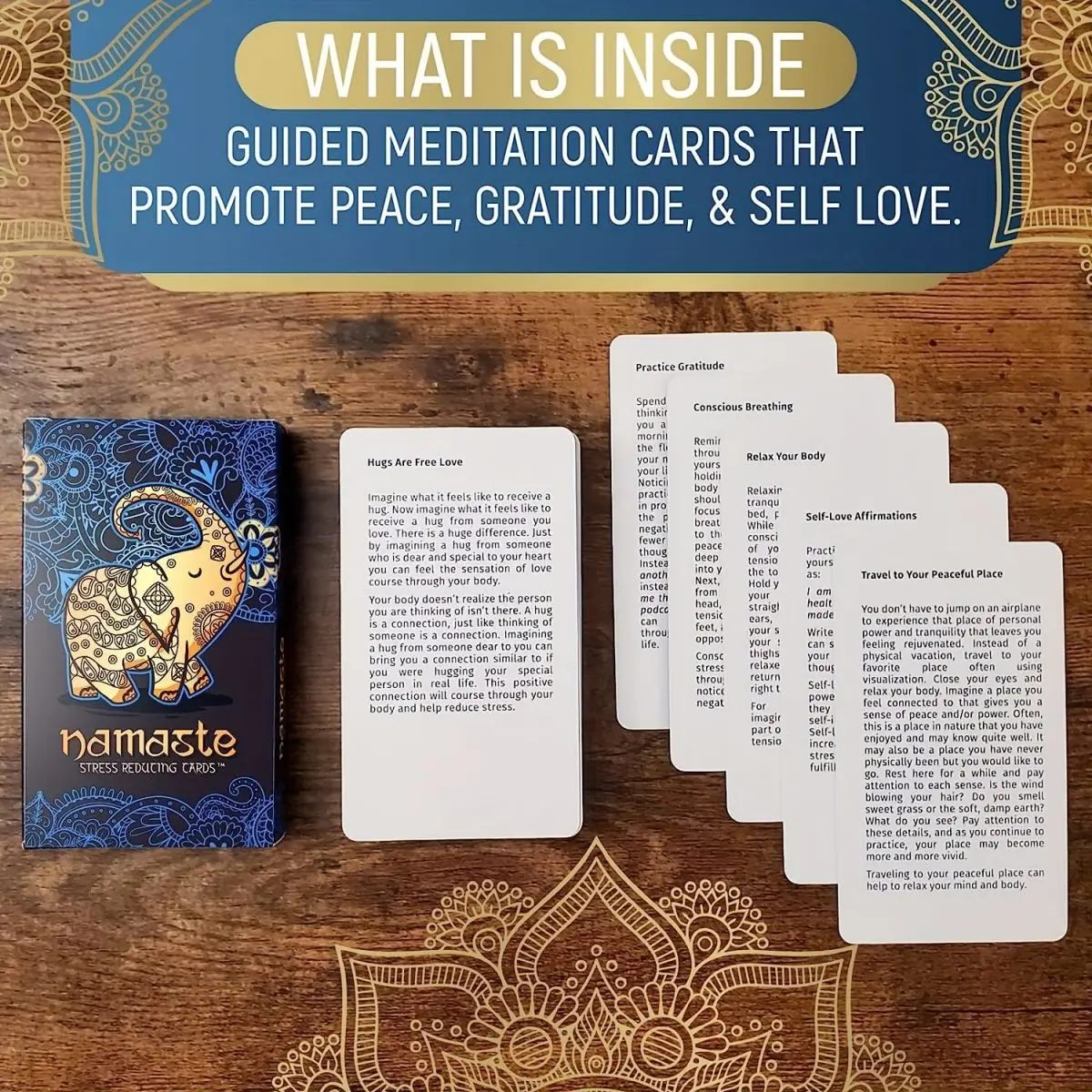 Spiritual Self Care Gift For Women - Meditation, Anxiety & Stress Relief Cards