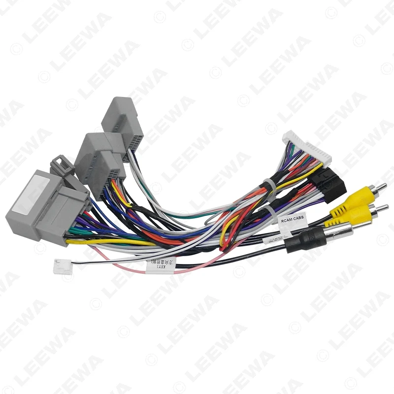 LEEWA 자동차 16핀 오디오 배선 하네스 Honda CRV 2.4L 스테레오 설치 와이어 어댑터