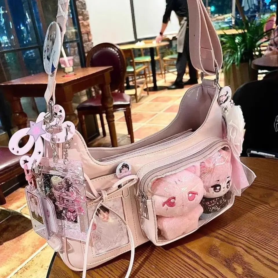 HOT Y2k Harajuku Shoulder Bag Large Capacity Multi Pocket Bag