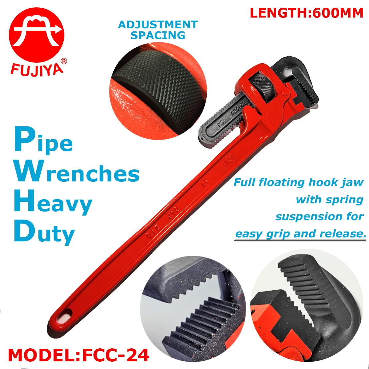 High Quality Adjustable American Type Metric Serrated Steel Light Water Pipe Wrench Plier OEM Industrial Grade
