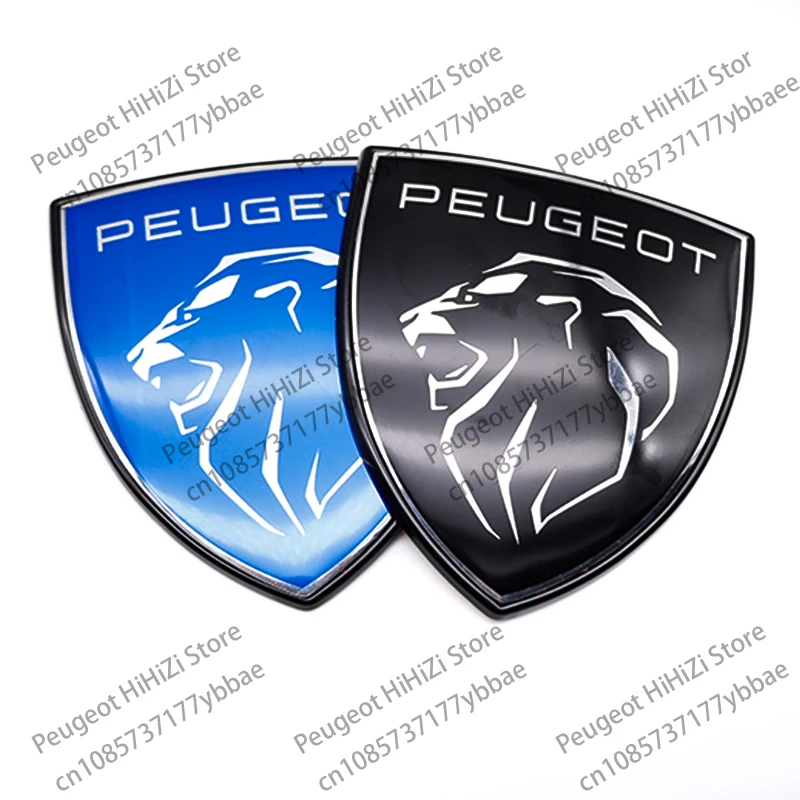 1PC metal car front hood sticker rear tail logo decal electroplated silver for Peugeot 307 206 308 207 406 407 408 508 3008 5008