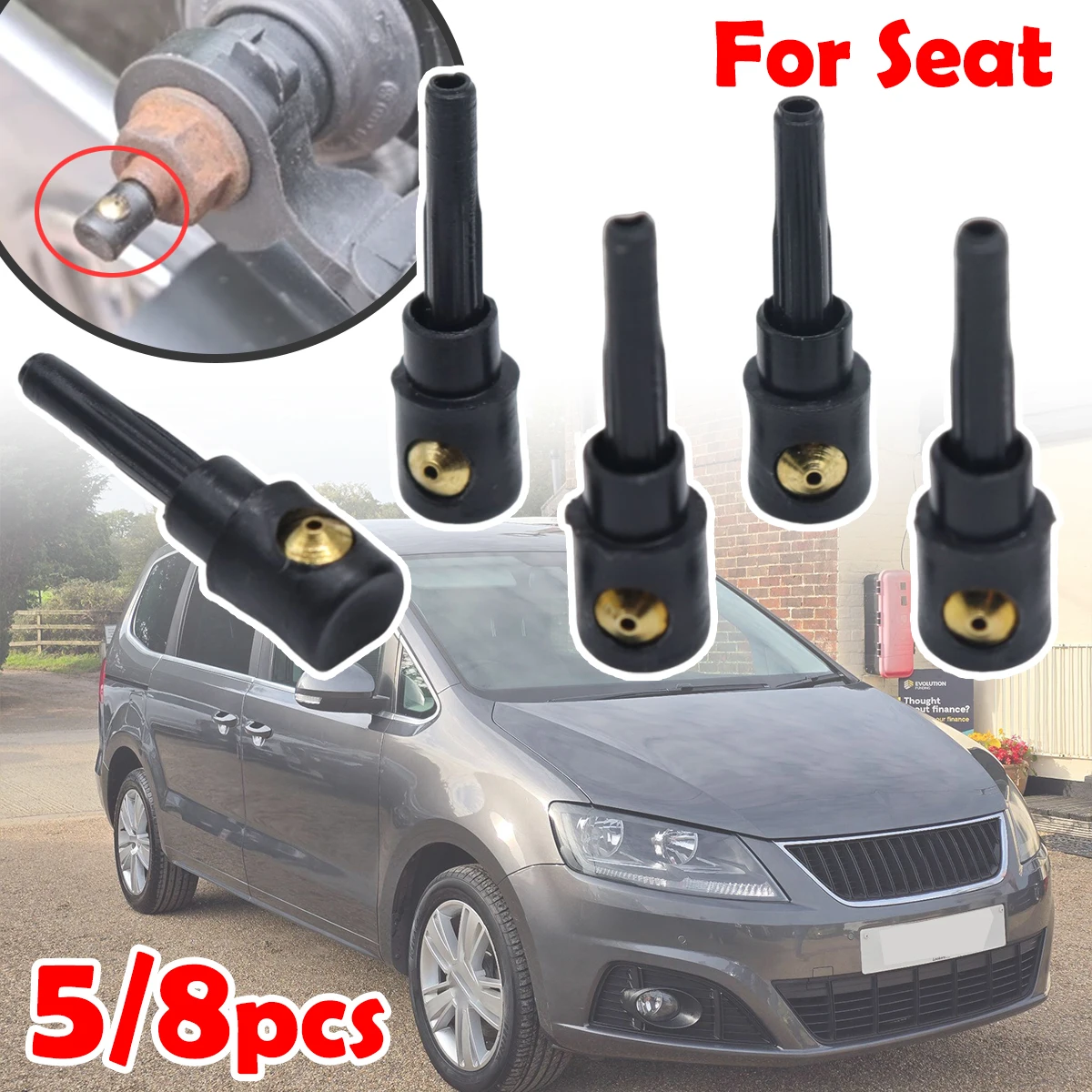

5/8pcs Rear Windscreen Wiper Nozzle Washer Sprayer Jet For Seat Alhambra MPV / Altea XL MPV 2006 2007 Car Replacement 3B9955985A