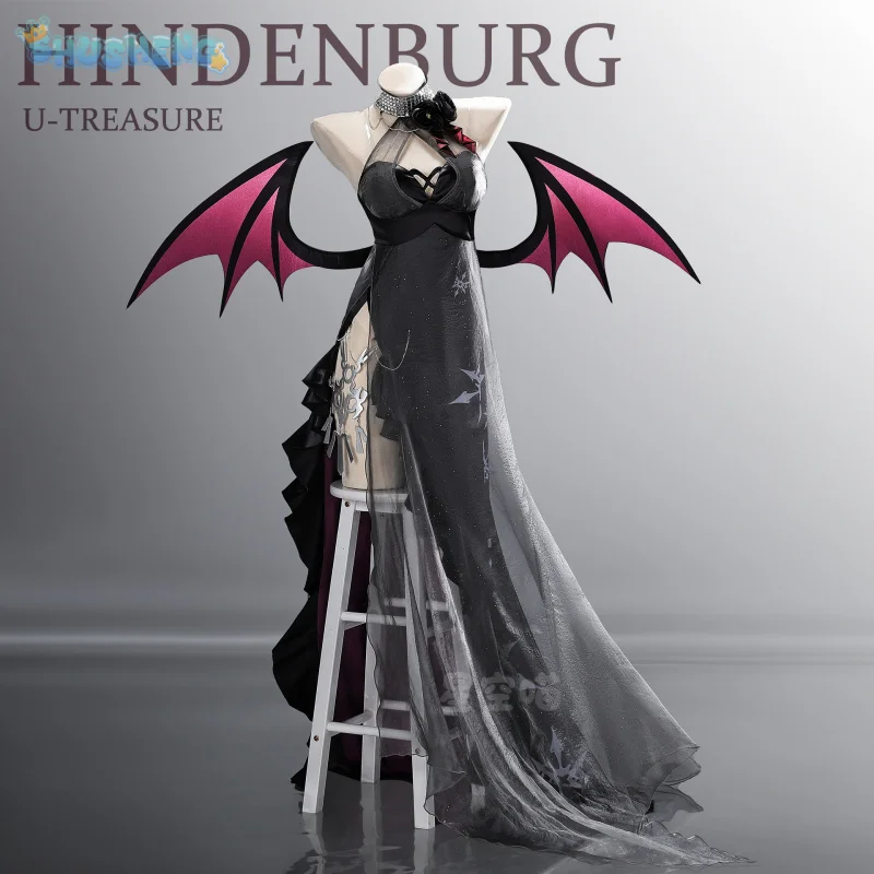 

Аниме Azur Lane Schlachtschiff Hindenburg, карнавальный костюм, женское сексуальное платье, головные уборы с крыльями, реквизит, Хэллоуин, Рождественская форма