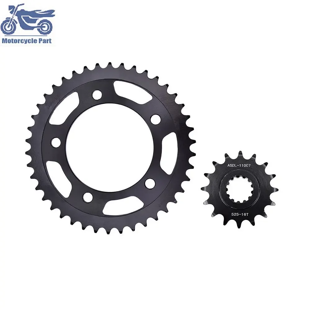 525 16T 42T Motorcycle Front and Rear Sprockets Steel Gear Pinion for Honda CBF600 CBR600 F4 CB650 CBR650 CBR900 CBR900RR XL1000