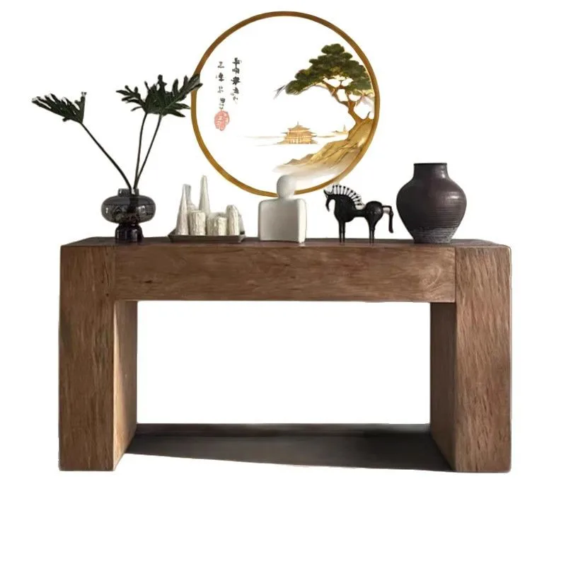 

#For Medieval style Xuanguantai solid wood into the home B & B living room decoration narrow side cabinet retro