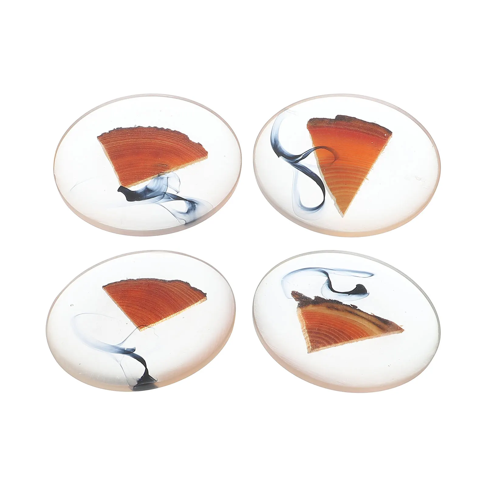 Support en résine isolé thermiquement, 4 pièces, coussin de tasse, Table décorative pour tasses à café, tasses, verres à vin, dessous de verre décoratif pour la maison et le bureau