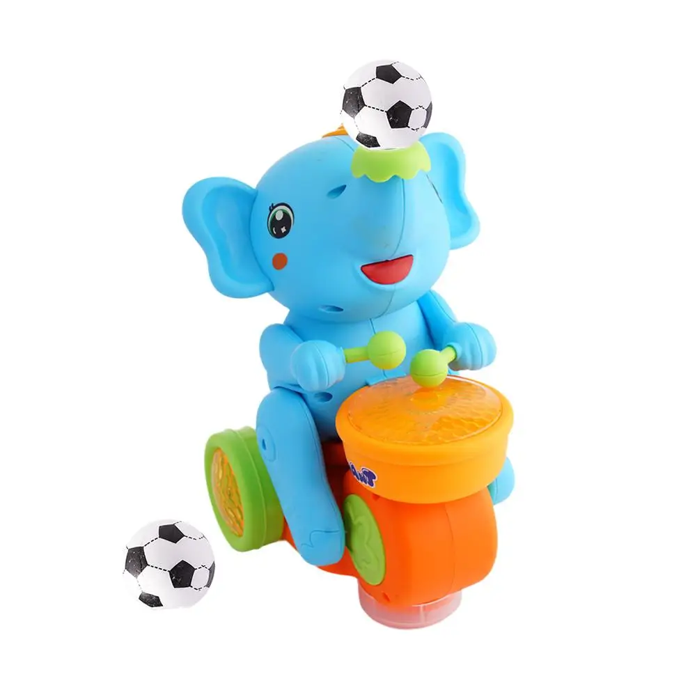 لعبة الطبول الفيل ، لعبة الطبول الخفيفة للموسيقى سيارة الفيل الوالدين ألعاب تفاعلية لطيفة لعبة سيارة صغيرة للأطفال O1A0