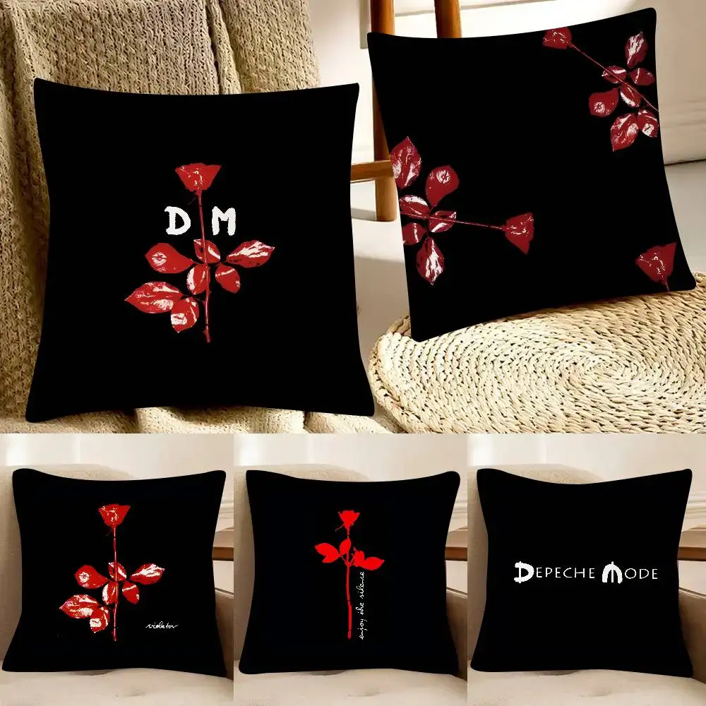 D-Depeche M-Mode Pillow Case Fashion Square Pillowcase Bedroom Sofa Room Ins Decoration Leisure