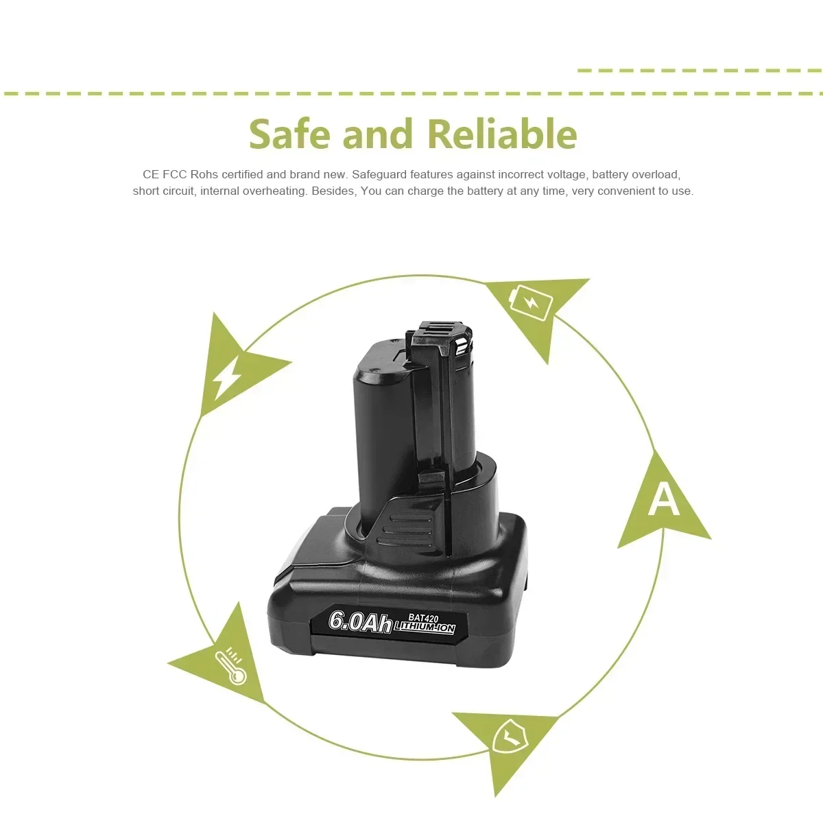  For Bosch Battery BAT420 Rechargeable  12V/3.0Ah/6.0Ah Li-ion Battery For Bosch BAT411 BAT412A BAT413A Power Tool Battery