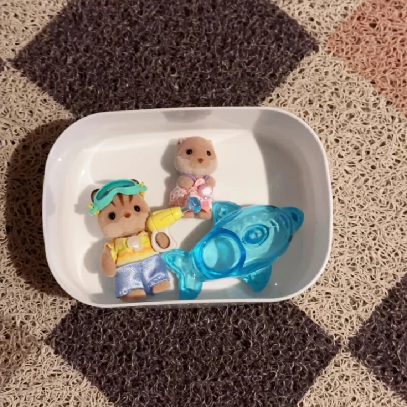 Sylvanian Families Nursery Friends Pool Fun Trio Toy Set Calico Critters Doll Pretend Play Accessories Children's Girls Gift