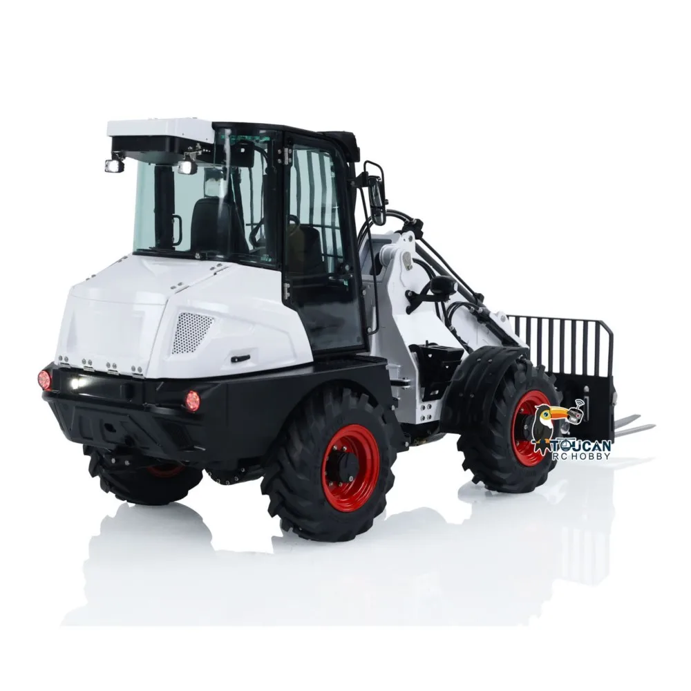 LESU AT1050 Maßgeschneiderter RC-Lader 1/14 hydraulischer Metallgabellader Teleskoparm LKW Licht Sound Funksteuerung Automodell Spielzeug