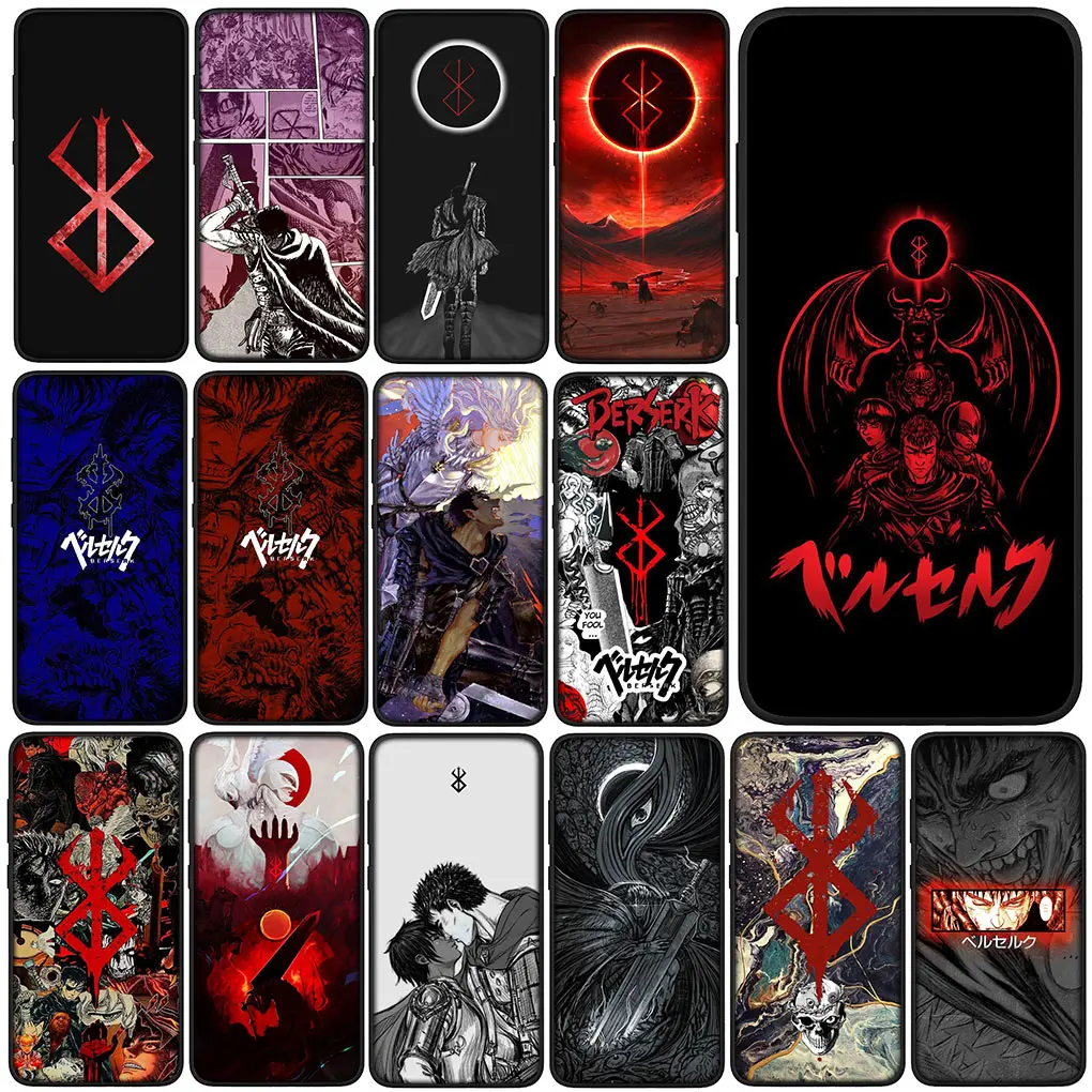 Berserk Guts Phone Cover Casing for Motorola Moto E32 G30 G50 G60 G40 G51 G52 G41 G42 G22 G71 E7 G100 Soft TPU Case