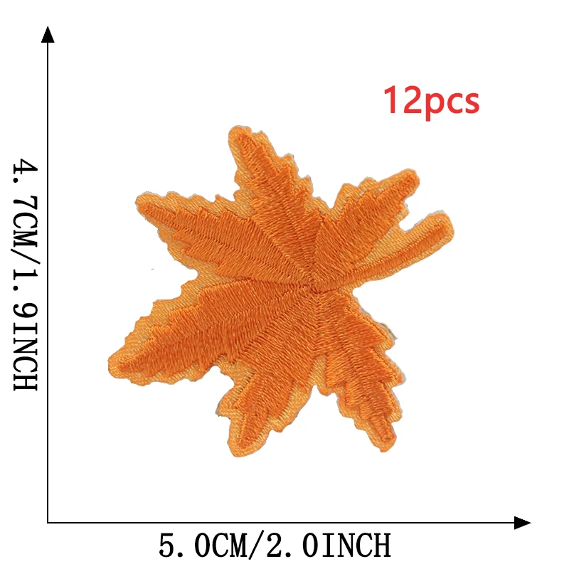 12 stücke Eisen Auf Patches Für Kleidung Maple Leaf Lot Groß Gestickte Nähen Mix Pack Parches Termoadhesivos Ropa Mochila Applique Diy – Detail 3