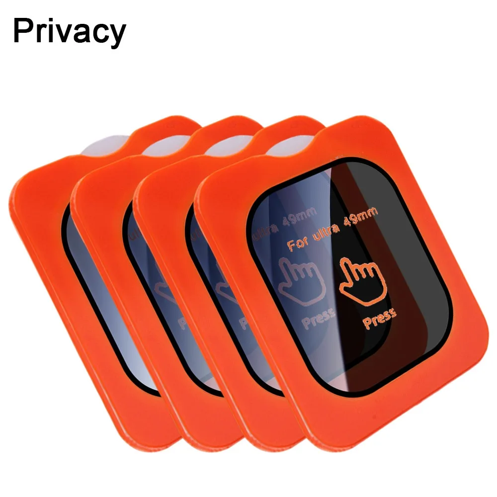 لساعة أبل الترا 3 2 49 ملم واقي شاشة من الزجاج المقسى مضاد للزقزقة مع مجموعة محاذاة تلقائية لساعة IWatch Ultra