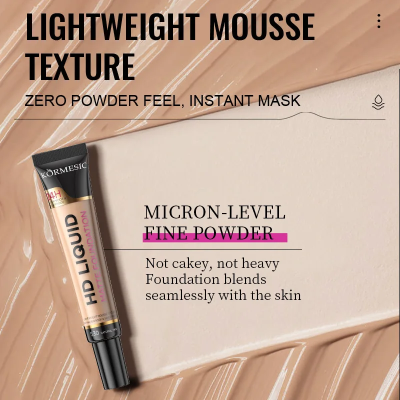 Liquid foundation naturally covers flaws without sticking powder plain face cream transparent conceals Beauty blemishes