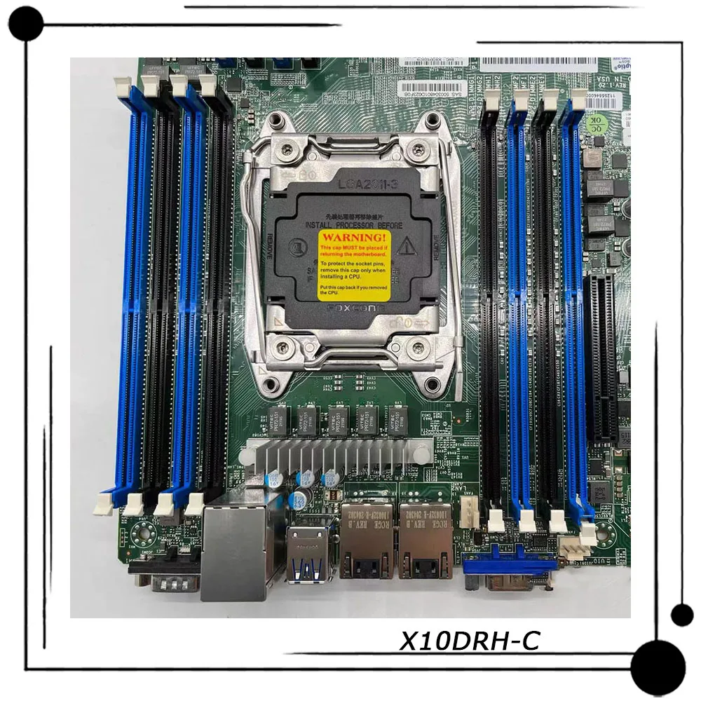 X10DRH-C For Supermicro Two-way Server E-ATX Motherboard LGA 2011 Intel C612 Xeon E5-2600 v3/v4 Family DDR4 Perfect Test