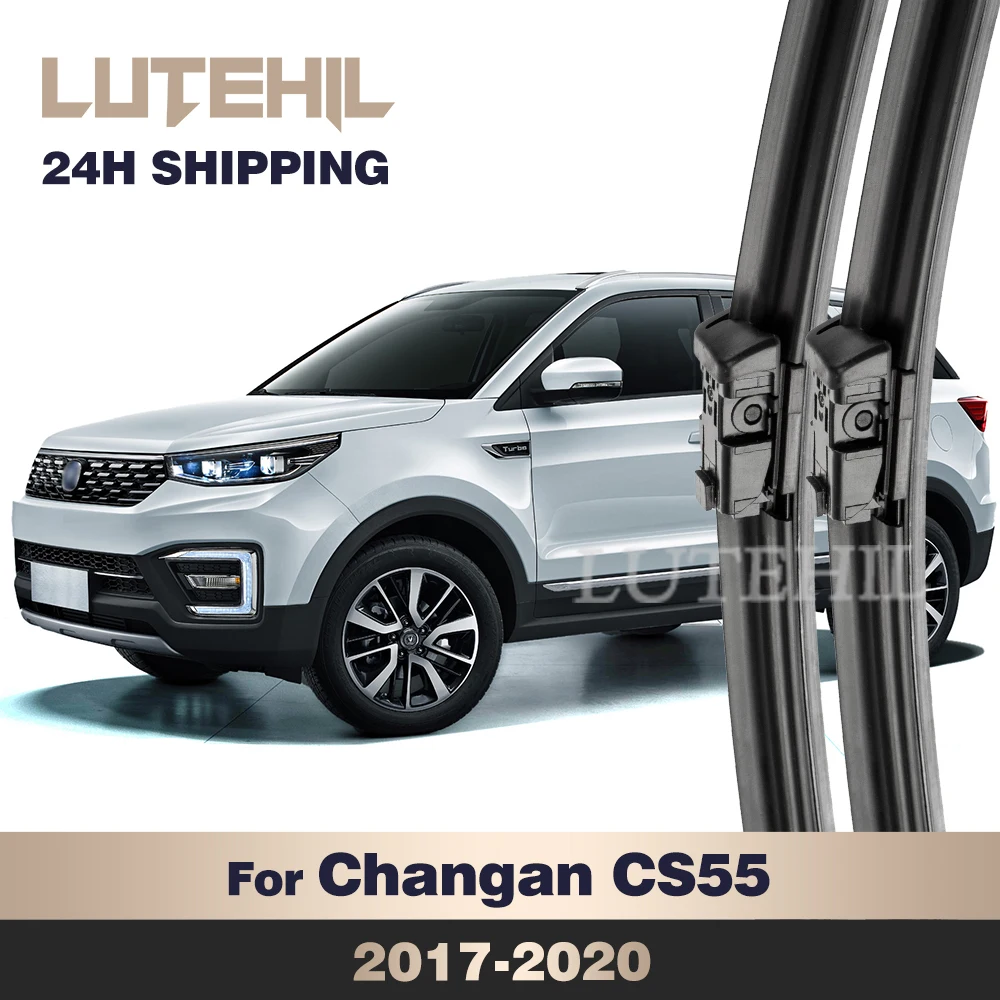 

LUTEHIL Wiper For Changan CS55 MK1 2017-2020 2018 2019 Wiper Front Wiper Blades Windshield Windscreen Window Brush 24"+17"
