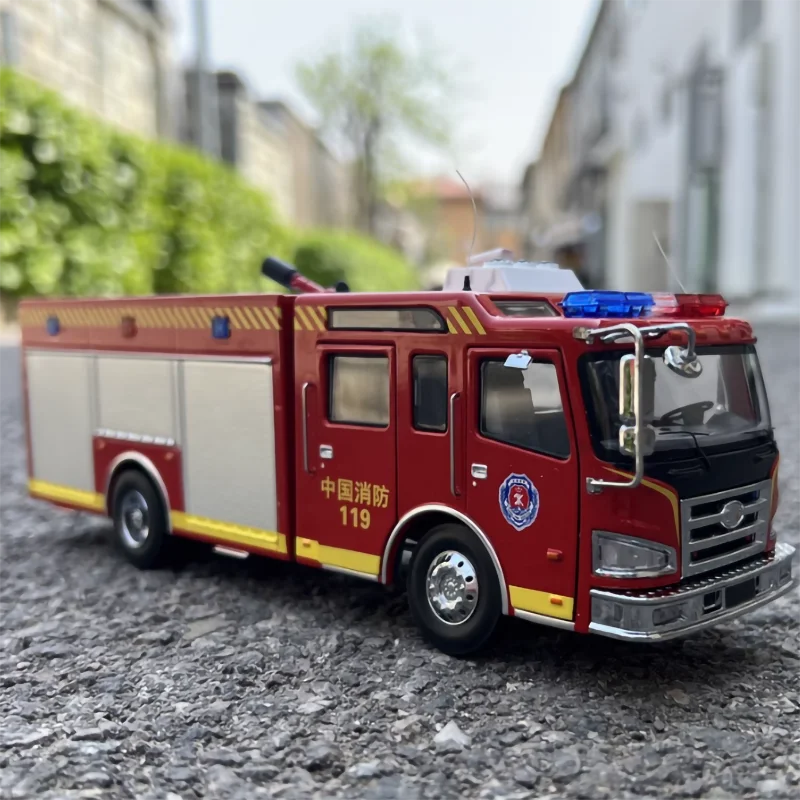 Diecast 1:43 Scale Fire Truck 119 Original Factory Model Alloy Gift Fire Truck Accessories  Display Model Space Decorations