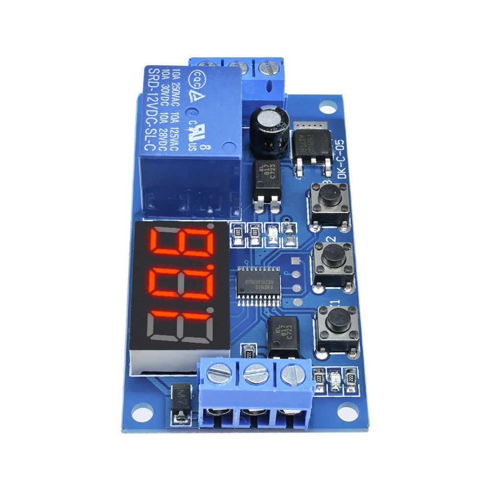 DC 12V 24V LED Display Automation Cycle Delay Timer Control Off Switch Delay Time Relay With Photoelectric Isolation