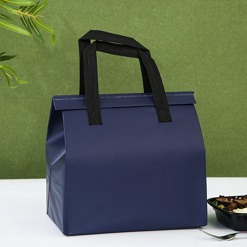 StoBag 10pcs Non-woven Tote Bags Fabric Insulation Food Cake Drinks Packaging Portable Keep Warm Cold Delivery Reusable Pouches