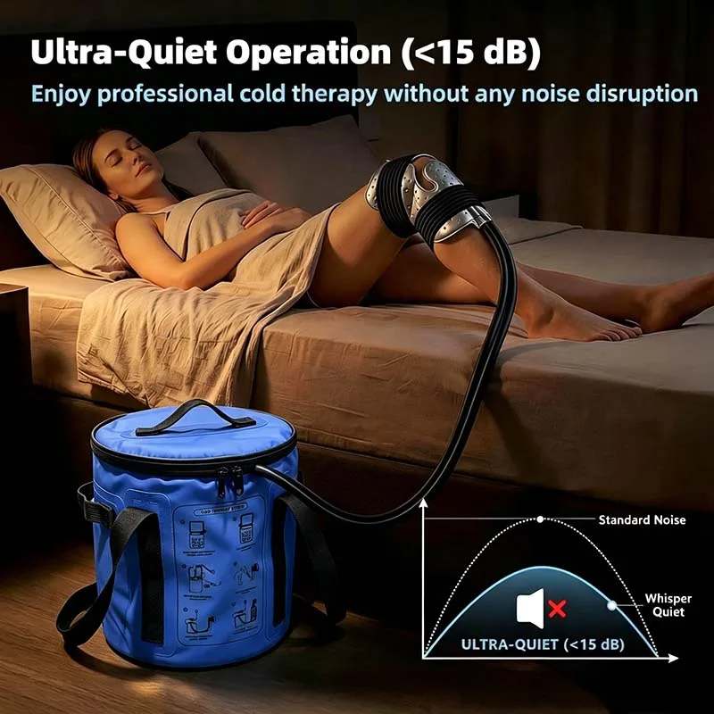 Cold Therapy System Circulating Cooling Wrap Machine Portable Ice Circulation Equipment Quiet Adjustable Timer Home Outdoor Spor